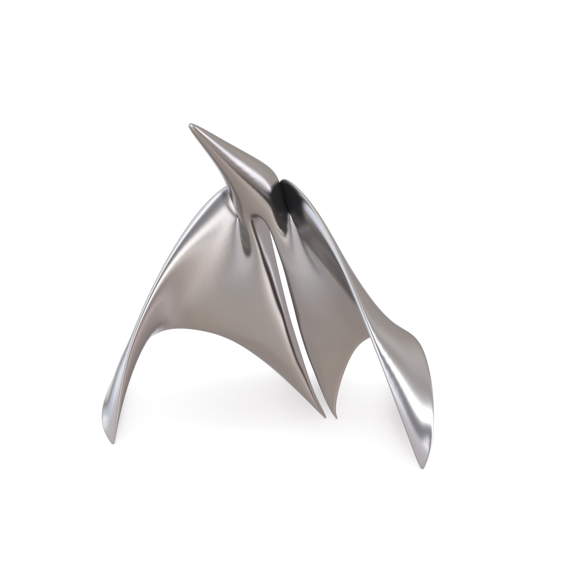 Sculpture en aluminium poli MÛ-43