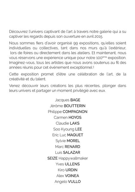 Invitation — 100th exhibition