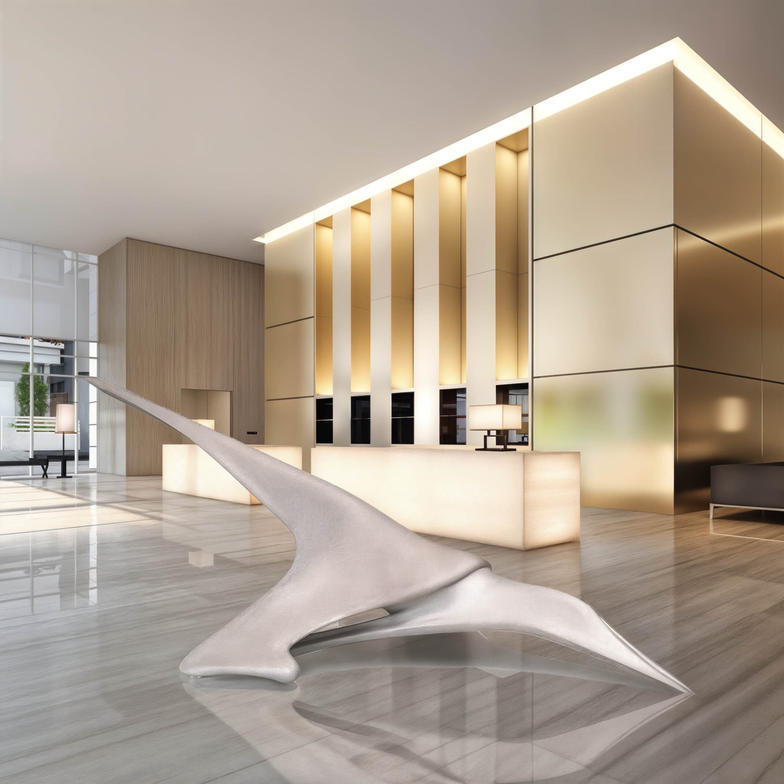 MÛ monumental, lobby d'hôtel